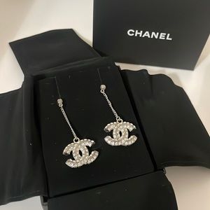 Chanel dangle drop CC earrings